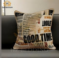 News Paper Printed Cushion Cover – 16x16 HZ BEDDING