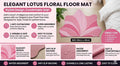 Pink Wave Design Premium Bathroom Mat | Soft Absorbent Anti-Slip Quick Dry Bath Mat HZ BEDDING