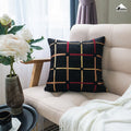 Plaid Bronzing Chenille Cushion Cover 16x16 HZ BEDDING