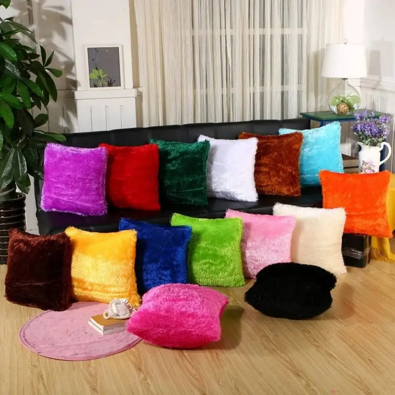 Plush Cushion Cover 15x15 HZ BEDDING