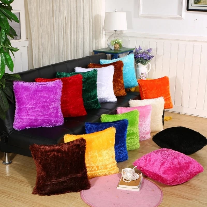 Plush Cushion Cover 15x15 HZ BEDDING