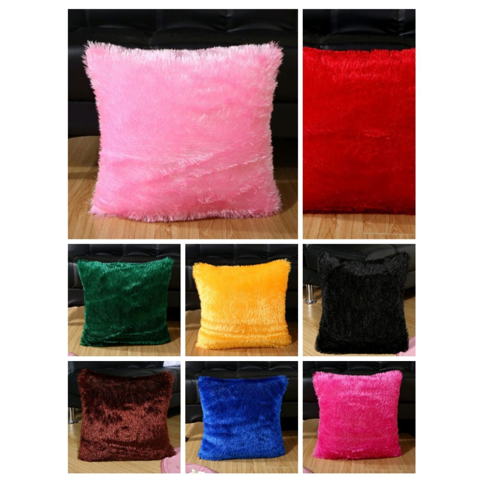 Plush Cushion Cover 15x15 HZ BEDDING