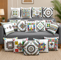 Colorful Geometric Cushion Cover – 16x16 Inch Modern Decorative HZ BEDDING