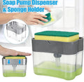 Liquid Soap Dispenser & Sponge Holder - Dish Soap Pump Sponge 2-in-1 HZ BEDDING