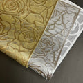 2/4/6/8 Modern Flower  PVC Golden Foil Placemats – Heat Resistant Non-Slip Dining Table Mats HZ BEDDING
