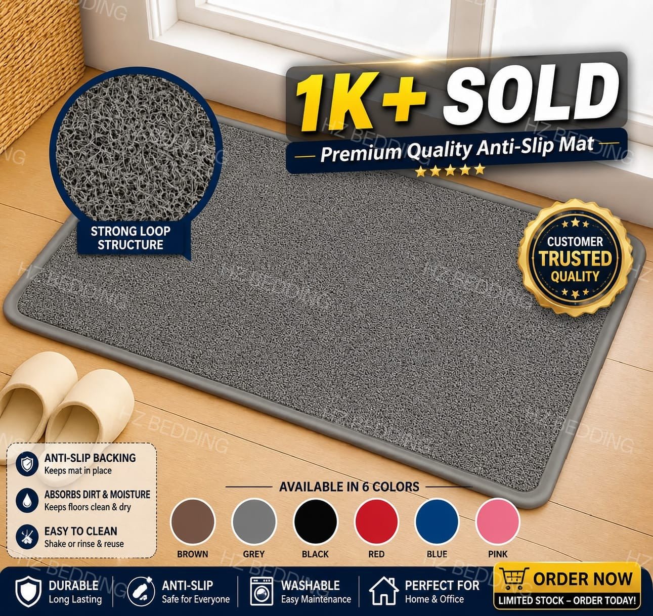Rubber grass mat water absorber or water proof mat bathroom mat washroom entrance toilet floor door rug payedan pvc rugs high quality non slip mat HZ BEDDING