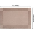 Set of 2/4/6/8 PCS Light Brown PVC Placemats HZ BEDDING