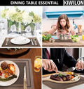 Set of 2/4/6/8pcs Border Brown Pvc Placemats, HZ BEDDING