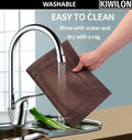 Set of 2/4/6/8pcs Border Brown Pvc Placemats, HZ BEDDING