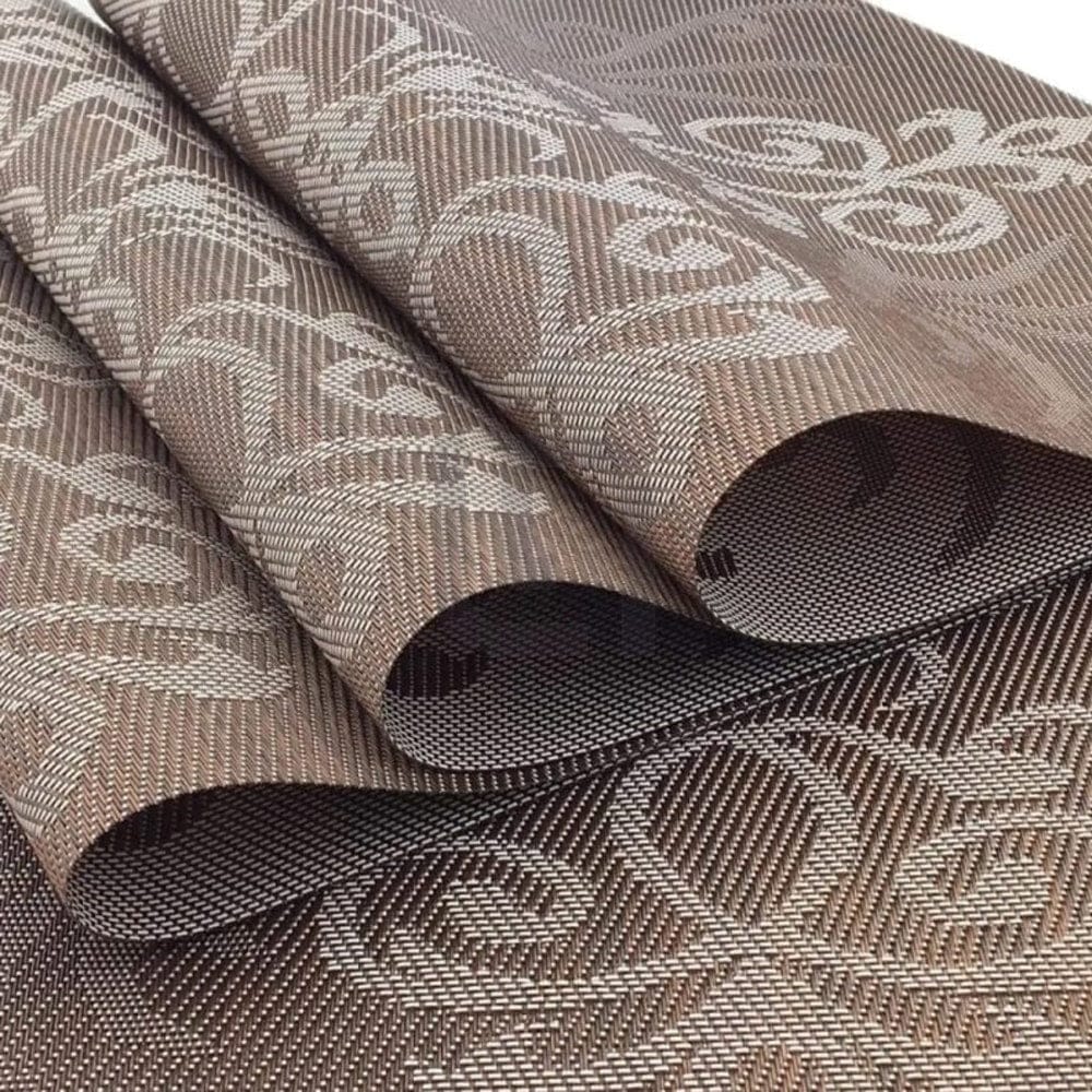Set of 2/4/6/8pcs Brown New Pvc Placemats, HZ BEDDING