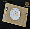 Set of 2/4/6/8pcs Golden Design Pvc Placemats, HZ BEDDING