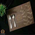Set of 2/4/6/8pcs Leaf Brown Pvc Placemats, HZ BEDDING