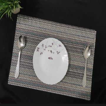 Set of 2/4/6/8pcs Multi Shade Pvc Placemats, HZ BEDDING