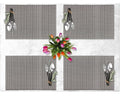 Set of 2/4/6/8pcs New Check Pvc Placemats, HZ BEDDING