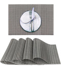 Set of 2/4/6/8pcs New Check Pvc Placemats, HZ BEDDING