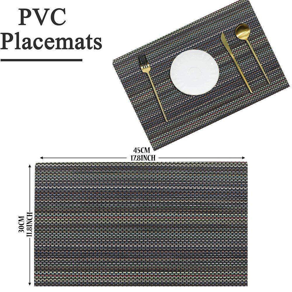 Set of 2/4/6/8pcs New Multi Pvc Placemats, HZ BEDDING