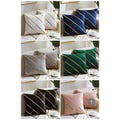Soft Valvet Golden Strip Cushion Cover 16 x 16 HZ BEDDING