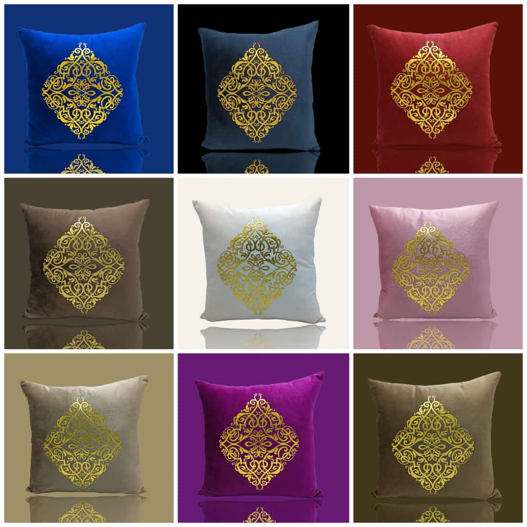 Velvet Diamond Cushion Covers 16x16 HZ BEDDING