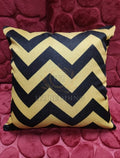 Yellow Black  Printed Cushion Cover 16x16 HZ BEDDING